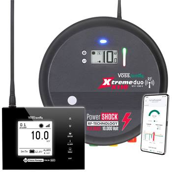 Kit VOSS.farming: elettrificatore professionale + unità di controllo per smartphone - Xtreme duo X110 RF + FM 20 WiFi