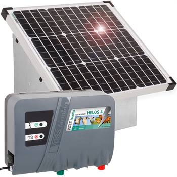 Set: Pannello fotovoltaico da 35 W VOSS.farming con scatola + elettrificatore HELOS 4
