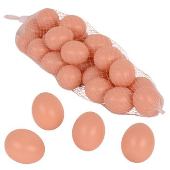 25x Uova di plastica OLBA per galline ovaiole, 48mm, marrone