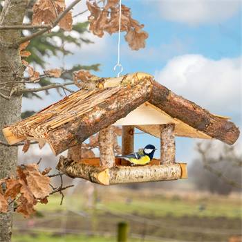 Casetta per uccellini con tetto di paglia "Lehe" VOSS.garden, da appendere