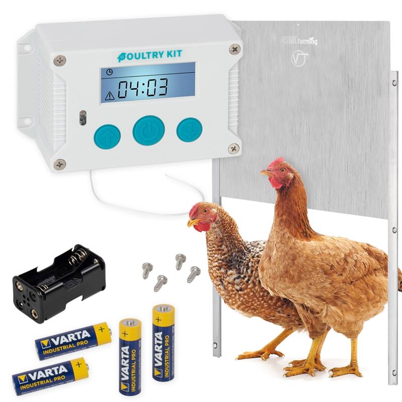 Set: Apriporta automatico Poultry Kit VOSS.farming per pollaio +