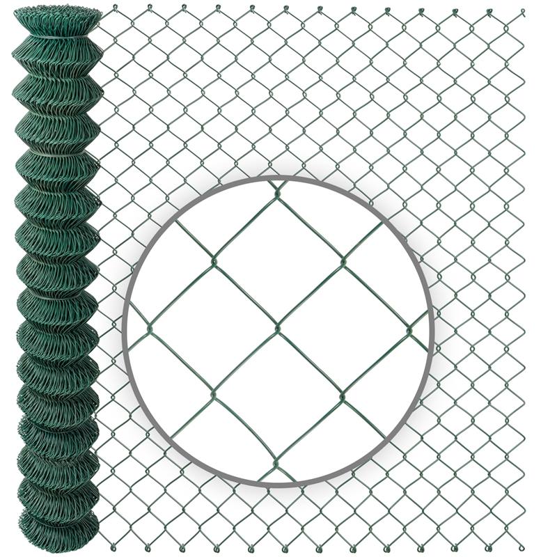 Kit recinto per giardino VOSS.farming: Rete esagonale 10 m x 50 cm, verde +  8x pali da recinzione in metallo